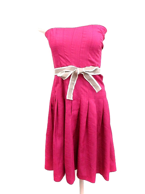 トッカ Tocca ワンピース フレア ミニ ベアトップ ウエストマーク 0 ピンク Rt レディース 195 ベクトルパーク