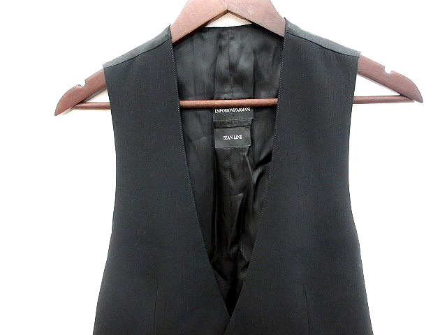 エンポリオアルマーニ EMPORIO ARMANI SEAN LINE ベスト ジレ 前開き 
