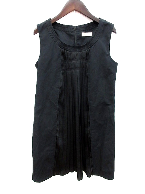 ボンサンス Bonsens ワンピース プリーツ ひざ丈 ノースリーブ 40 黒 ブラック Rt レディース 195 ベクトルパーク