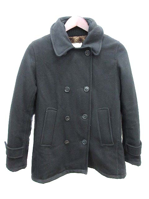 ナノユニバース Nano Universe Pコート ピーコート ウール F 黒 ブラック Yk レディース 195 ベクトルパーク