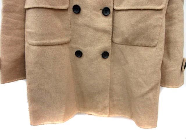 ザラウーマン Zara Woman コート ノーカラー ダブル ベージュ Yi レディース 195 901909090220 ベクトルパーク