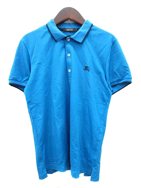 BURBERRY BLACK LABEL ブルー ポロシャツ BURBERRYバーバリー ブルー
