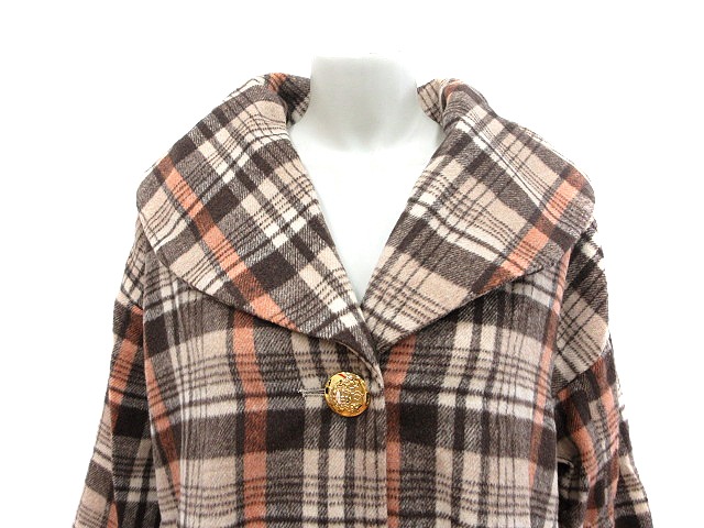 リズリサ Liz Lisa コート ショート シングル チェック 総裏地 ベージュ St レディース 195 ベクトルパーク