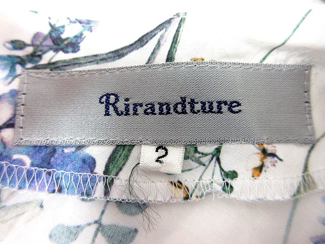 リランドチュール Rirandture ブラウス Vネック 花柄 ノースリーブ  