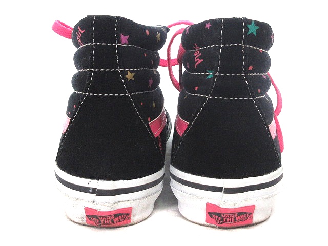 SUPREME × VANS スニーカー 黒/紫 星柄 バンズ VANS スニーカー シューズ ハイカット スエード 星柄 6h