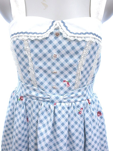 axes femme 新品 花柄チェック ミニワンピース 森ガール y2k ハッピー