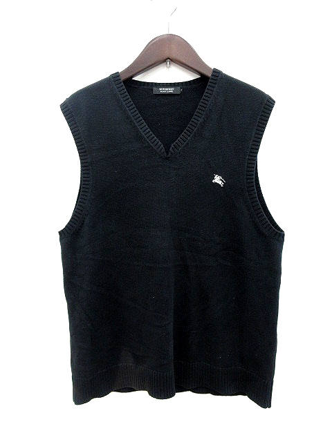 バーバリーブラックレーベル BURBERRY BLACK LABEL ベスト ニット V 