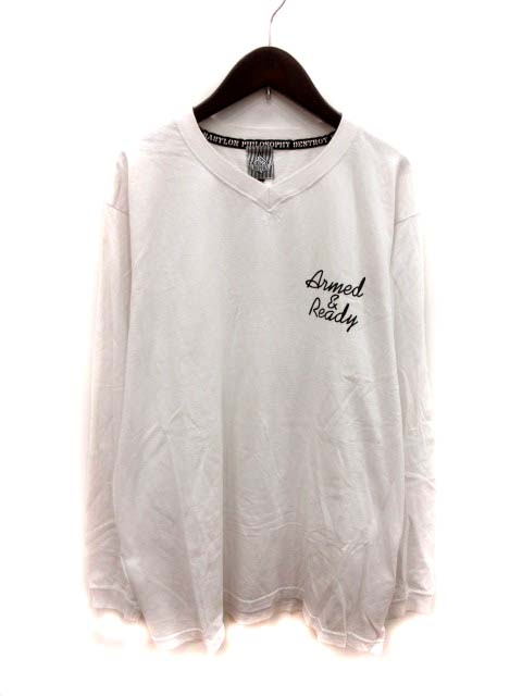 ダッピーズ Duppies カットソー Tシャツ 長袖 クルーネック Xl 白 ホワイト Yi メンズ 195 ベクトルパーク