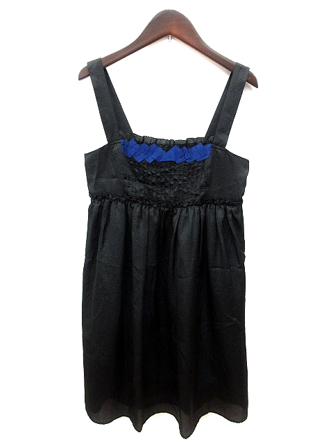 ジルバイジルスチュアート Jill By Jillstuart ワンピース キャミソール フレア ミニ ボーダー M 黒 ブラック 青 ブルー Ms レディース 195 ベクトルパーク
