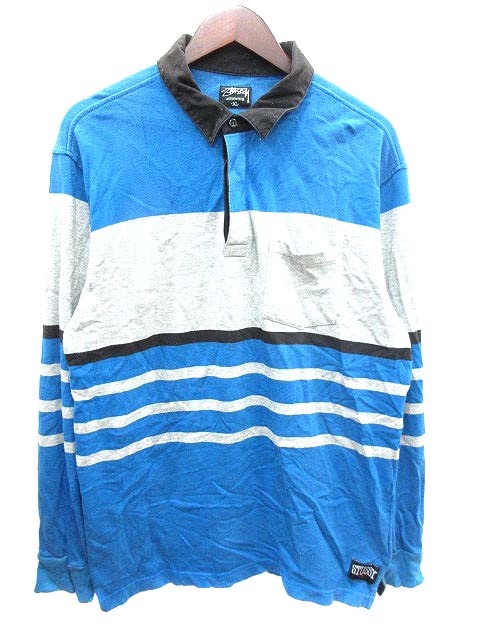 ステューシー STUSSY Authentic ポロシャツ カットソー ボーダー 長袖 