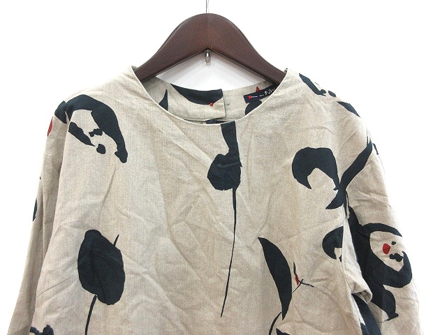 パラスパレス Pallas Palace シャツ ブラウス 長袖 総柄 O グレー /CT 