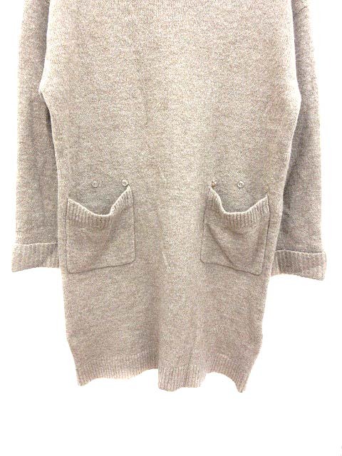 ビームスハート Beams Heart ワンピース ニット ひざ丈 長袖 茶 ブラウン Yk レディース 195 ベクトルパーク