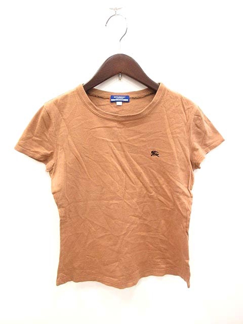 新品バーバリーブルーレーベル　カットソー38ブラウン　BURBERRY BLUELABEL　ノースリーブフレアー　ホースマーク刺繍 BURBERRY BLUE LABEL - 美品♪ BURBERRY BLUE LABEL カットソー