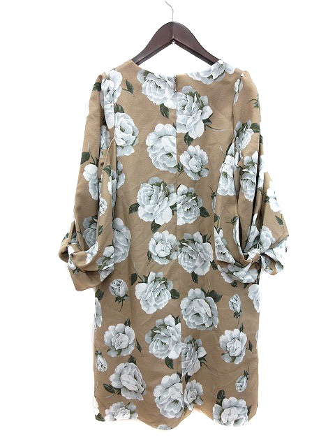 アズノウアズ ピンキー As Know As Pinky ワンピース ミニ 花柄 長袖 ベージュ Mn レディース 195 ベクトルパーク