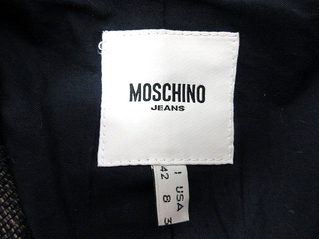 モスキーノジーンズ コート モスキーノジーンズ MOSCHINO JEANS チェスターコート デニム 麻