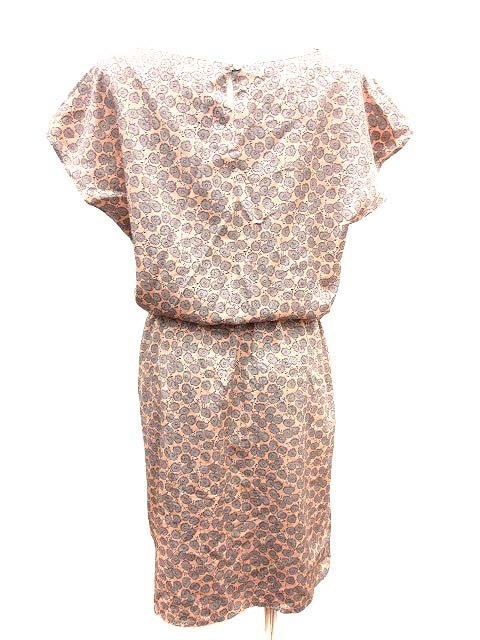 アーバンリサーチ ドアーズ Urban Research Doors ワンピース ひざ丈 花柄 フレンチスリーブ F ベージュ グレー Yk レディース 195 ベクトルパーク