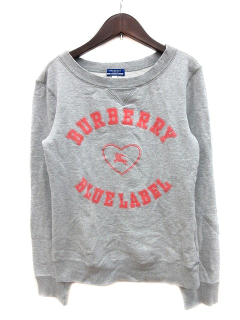 BURBERRY BLUE LABEL クルーネック 長袖スウェット トレーナー BURBERRY BLUE LABEL クルーネック 長袖スウェット トレーナー