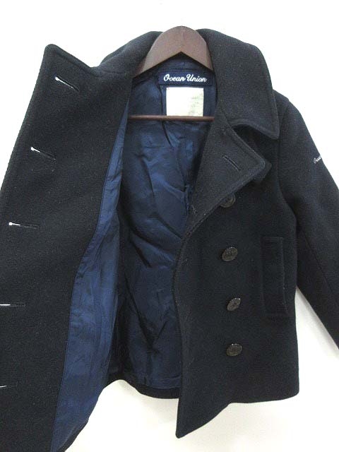 オーシャンユニオン OceanUnion Pコート ピーコート ショート XS 紺