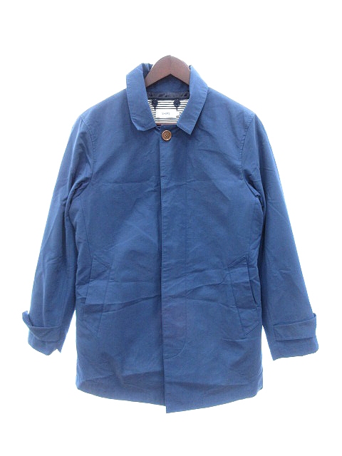 シップス Ships ステンカラーコート 総裏地 S 青 ブルー Au メンズ