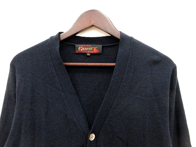 グラブレ GRABRE カーディガン ニット カシミヤ M 紺 ネイビー グラブレ GRABRE カーディガン ニット カシミヤ M 紺 ネイビー