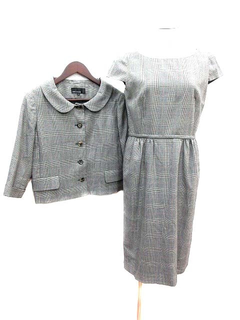 ジュンコシマダ JUNKO SHIMADA ラウンドカラージャケット 総裏地 ひざ 安心保障付き ジャケットとワンピース ジュンコシマダ スカートスーツ上下