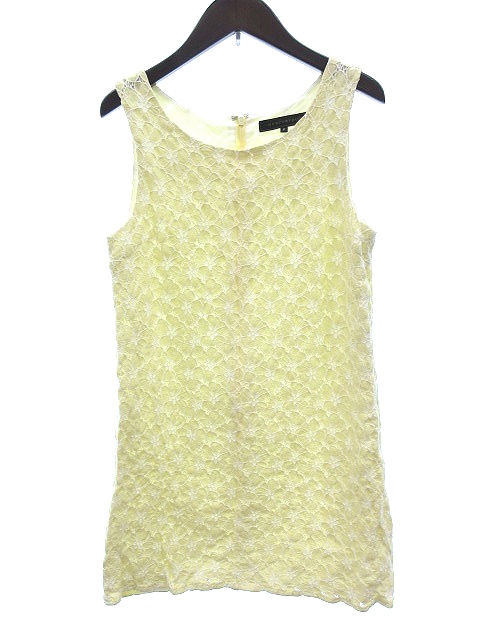 マーキュリーデュオ Mercuryduo ワンピース ミニ 総レース ノースリーブ F 黄色 イエロー Au レディース 195 ベクトルパーク