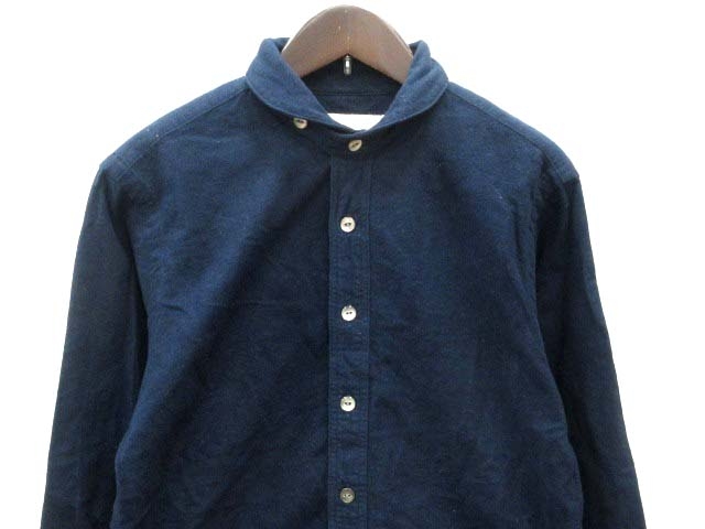 ハバーサック HAVERSACK シャツ 長袖 M 紺 ネイビー /YI メンズ 195 
