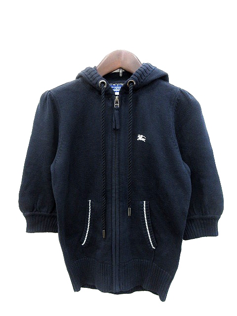 Burberry BLUE LABEL パーカー 38 ネイビー