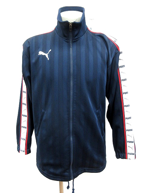 プーマ PUMA ジャージ ハイネック ジップアップ 長袖 SS 紺 ネイビー  