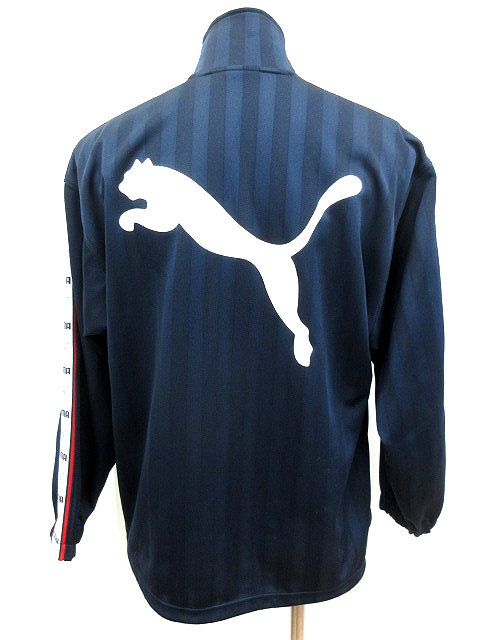 プーマ PUMA ジャージ ハイネック ジップアップ 長袖 SS 紺 ネイビー  