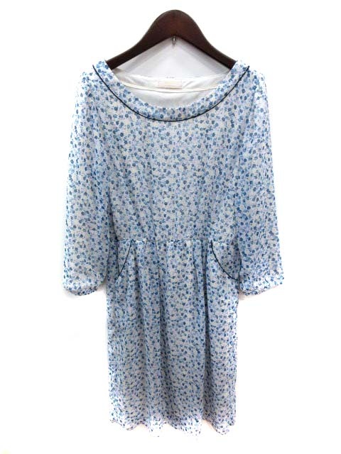 エニィスィス エニシス Anysis ひざ丈ワンピース 長袖 シフォン 花柄 2 マルチカラー Yi レディース 195 ベクトルパーク