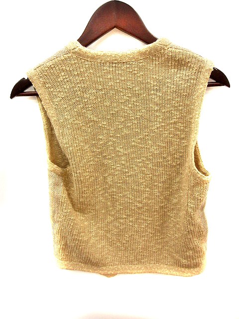 ラルフローレン RALPH LAUREN ベスト ニット 前開き 麻 リネン