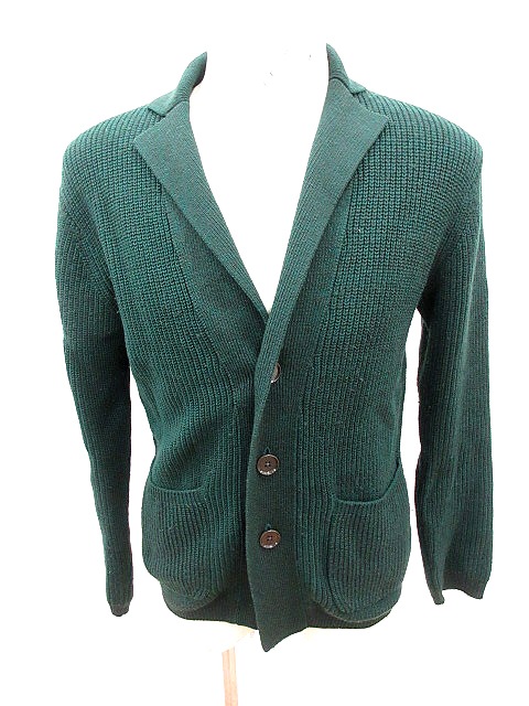 エディフィス Edifice カーディガン ニット 長袖 46 緑 グリーン Rt メンズ 195 ベクトルパーク