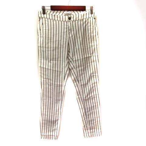メゾン スコッチ Maison Scotch チノパン ジップフライ ストライプ 25 白 ホワイト 黒 ブラック Yi レディース 195 ベクトルパーク