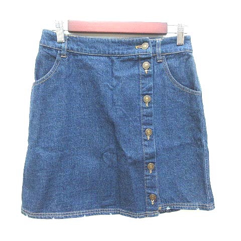 ダズリン Dazzlin ラップスカート デニム 台形 ミニ M 青 ブルー Yk レディース 195 ベクトルパーク