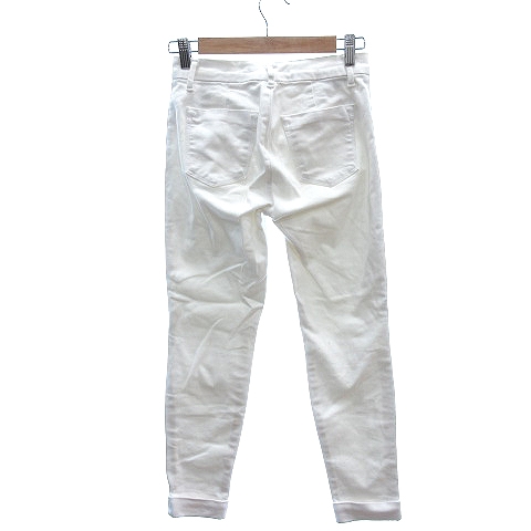 ジェイブランド J Brand セオリー Theory スキニーパンツ アンクル丈 カラーデニム ロールアップ 26 白 ホワイト Au レディース 195 ベクトルパーク