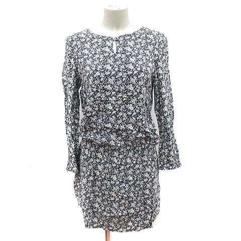 アーバンリサーチ ドアーズ Urban Research Doors ワンピース ひざ丈 長袖 花柄 One 紫 パープル Kb レディース 195 ベクトルパーク