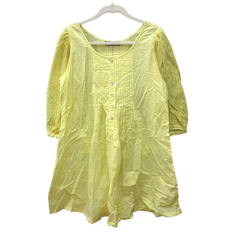 ローズバッド Rose Bud ワンピース ミニ 刺繍 七分袖 M 黄色 イエロー Mn レディース 195 ベクトルパーク