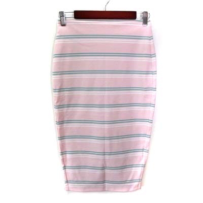 スナイデル Snidel タイトスカート ミモレ ロング ボーダー 0 ピンク Yi レディース 195 ベクトルパーク