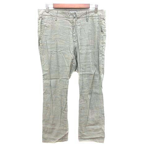 リデアル リディアル Lideal ワイドパンツ テーパード 麻 リネン 31 緑 グリーン Yk メンズ 195 ベクトルパーク