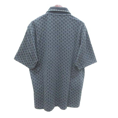 エムシーエム MCM Legere ポロシャツ カットソー 総柄 半袖 M 黒 