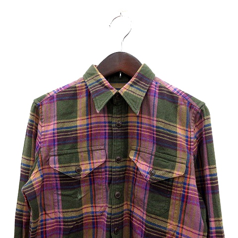 ラルフローレン RALPH LAUREN ネルシャツ チェック 長袖 エルボー