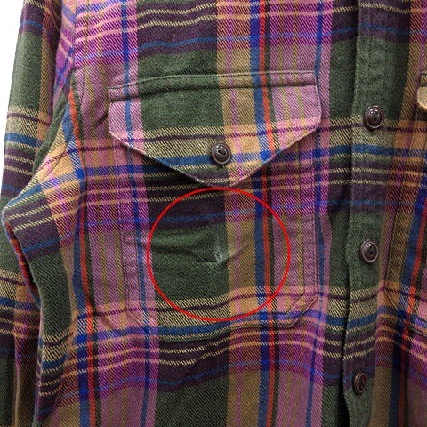 ラルフローレン RALPH LAUREN ネルシャツ チェック 長袖 エルボー