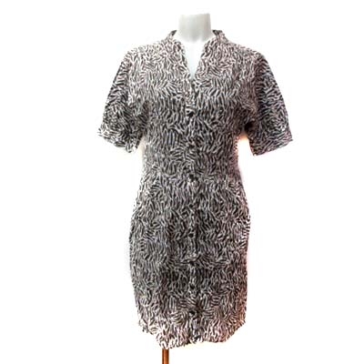 ドゥーズィエムクラス Deuxieme Classe シャツワンピース ひざ丈 五分袖 総柄 キャミ付き マルチカラー Yi レディース 195 ベクトルパーク