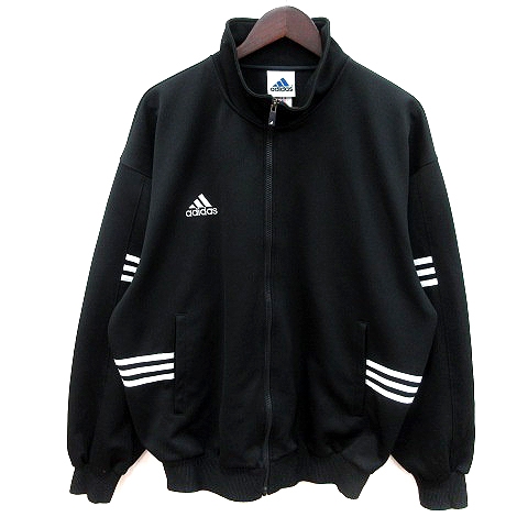 アディダス adidas ジャージ スポーツウェア ジップアップ 長袖 XO 黒 