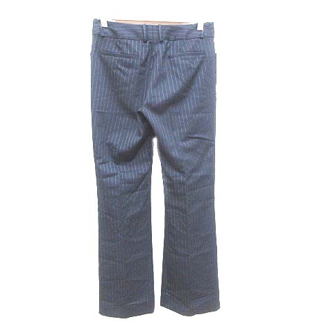 パーフェクトスーツファクトリー P S Fa スラックスパンツ ストライプ ウール 7 紺 ネイビー 白 ホワイト Yk レディース 195 ベクトルパーク