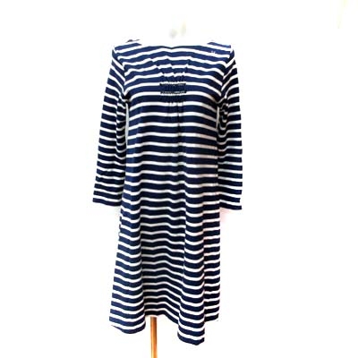 オノレ Honore ひざ丈ワンピース 長袖 ボーダー 紺 ネイビー ベージュ Yi レディース 195 ベクトルパーク