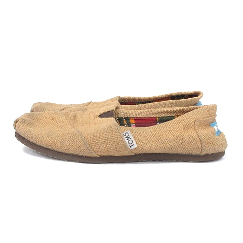 トムス TOMS シューズ スリッポン 麻 リネン フラット 6 ベージュ /CT 