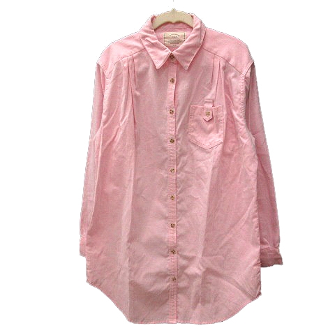 アングリッド Ungrid シャツワンピース ミニ 長袖 F ピンク Mn レディース 195 ベクトルパーク