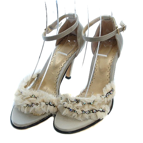 グレースコンチネンタル Grace Continental サンダル ストラップ ハイヒール 36 ベージュ St レディース 195 ベクトルパーク